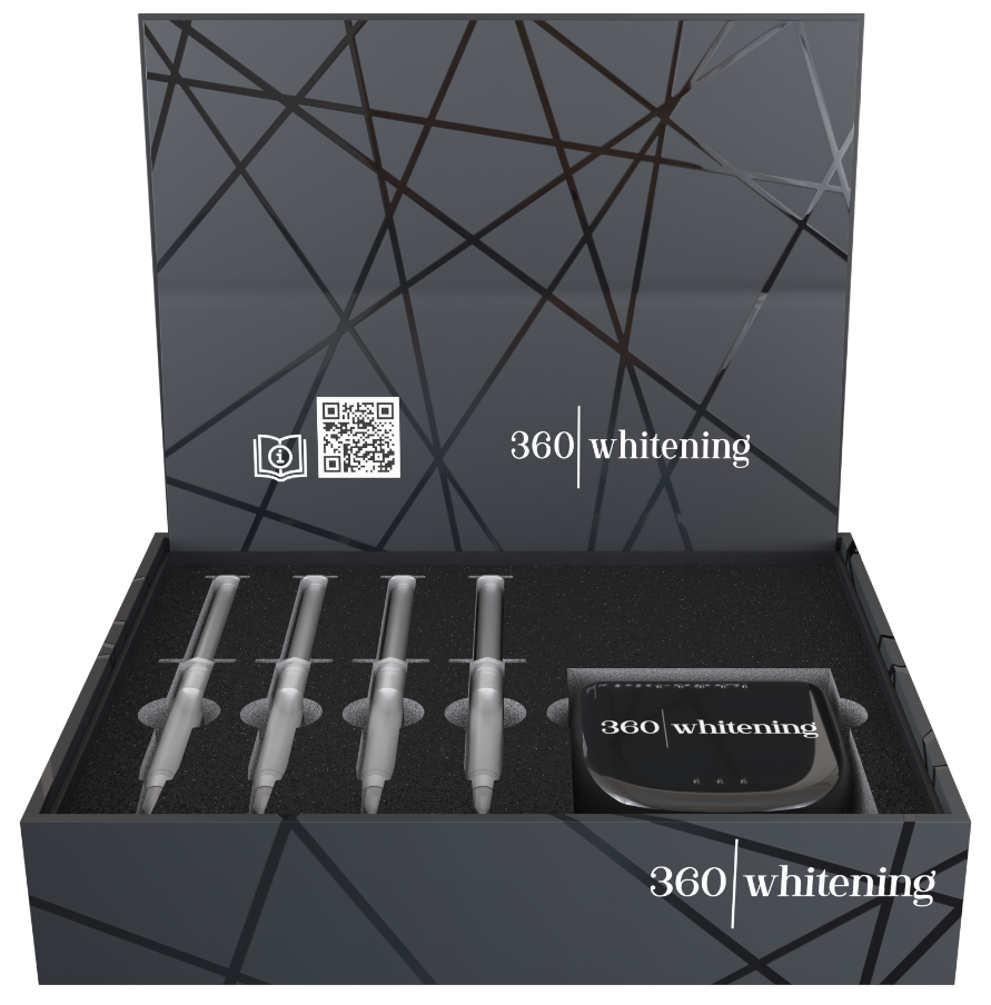 360 Whitening kit — four gel syringes and trays